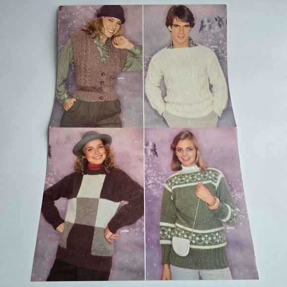 Vintage Unger Skol Yarn Knitting Pattern Book Vol 231 Sweaters & Accessories - Picture 11 of 16